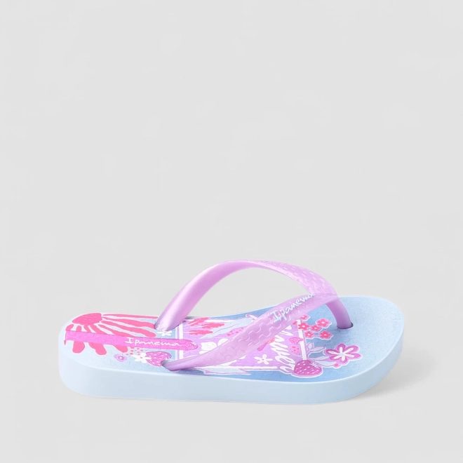 Chinelo Infantil Ipanema Flores Azul & Roxo