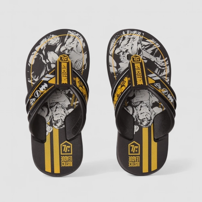 Chinelo Infantil Grendene Kids Justice League Preto