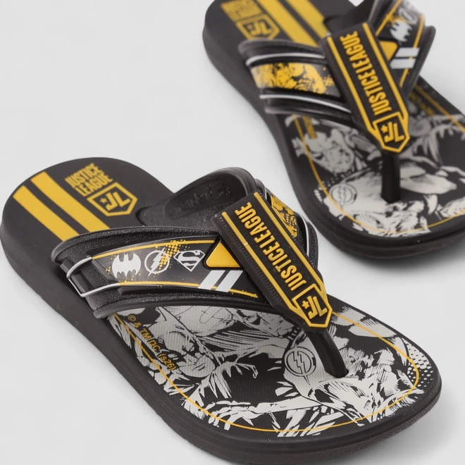 Chinelo Infantil Grendene Kids Justice League Preto