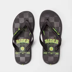 Chinelo Infantil Rider R1 Style Skate Preto & Verde