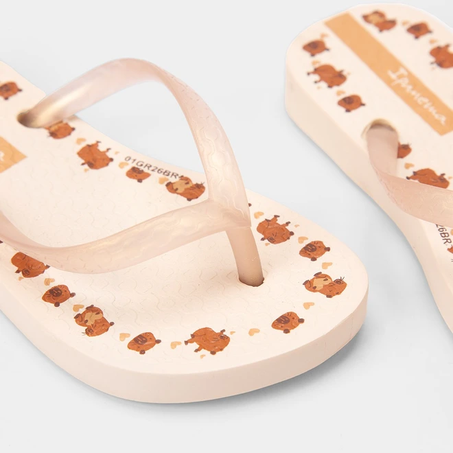 Chinelo Bebê Ipanema Day Capivara Bege