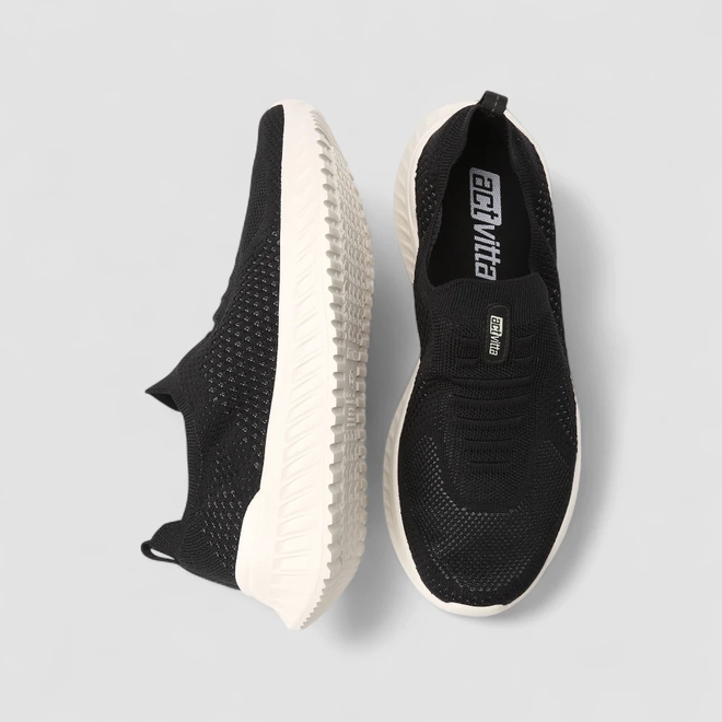 Slip On Esportivo Masculino Actvitta Knit Preto
