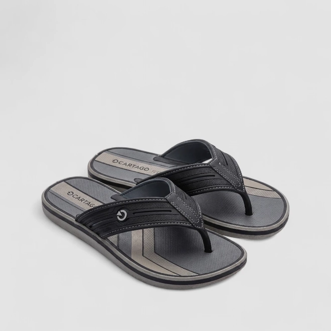 Chinelo Masculino Cartago Palermo III Preto E Cinza