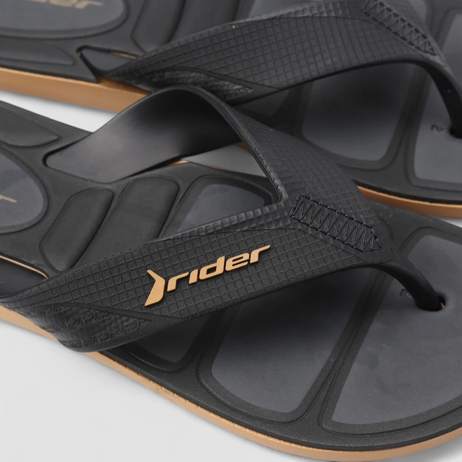 Chinelo Masculino Rider Pulse ll Preto & Bege