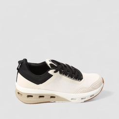 Tênis Esportivo Masculino Vertus Off White & Preto