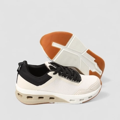 Tênis Esportivo Masculino Vertus Off White & Preto