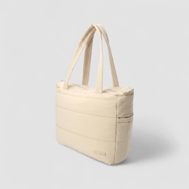 Bolsa Shopping Bag Vertus Grande Gym Bag Puffer Bege