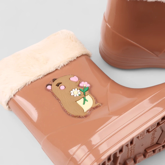 Galocha Infantil Gabrielinha Capivara Caramelo