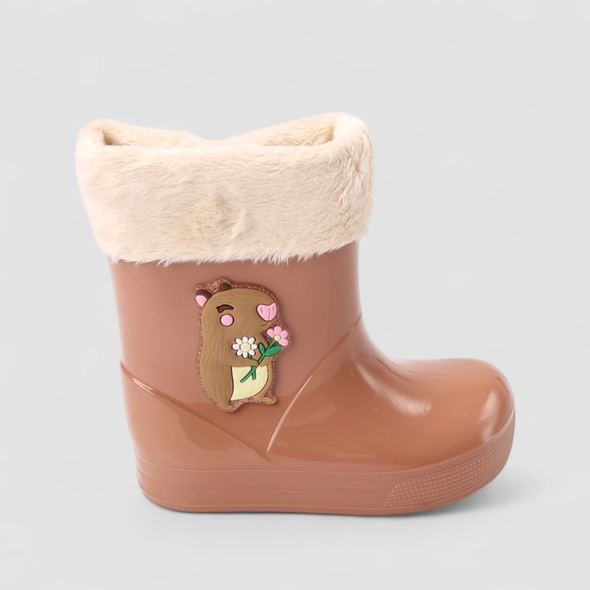 Galocha Infantil Gabrielinha Capivara Caramelo