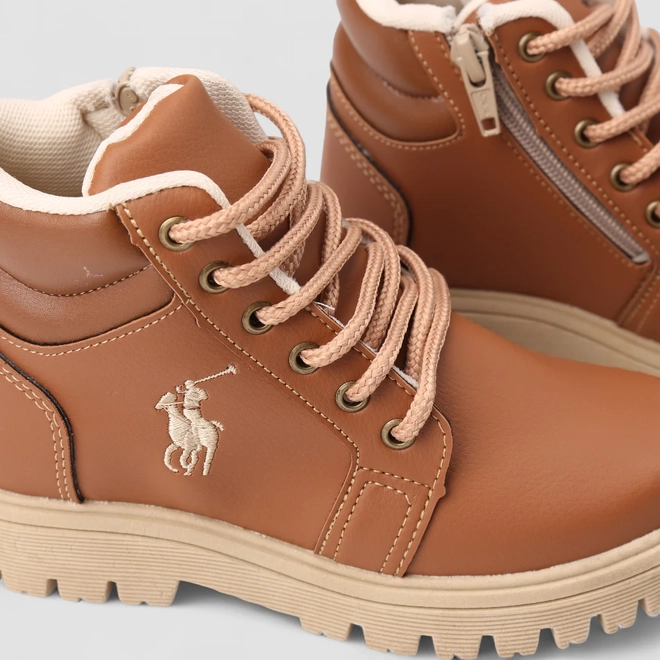 Bota Coturno Infantil Vertus Tratorada Caramelo