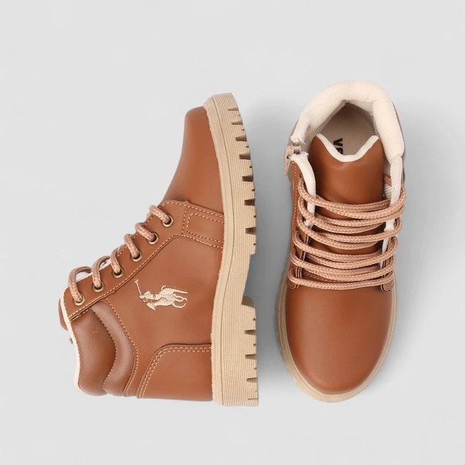 Bota Coturno Infantil Vertus Tratorada Caramelo