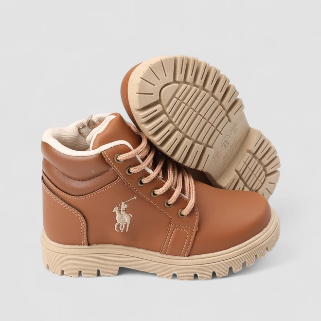 Bota Coturno Infantil Vertus Tratorada Caramelo