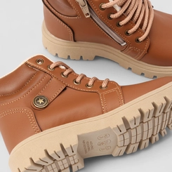 Bota Coturno Infantil Vertus Tratorada Caramelo