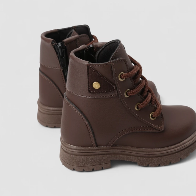 Bota Coturno Infantil Vertus Marrom
