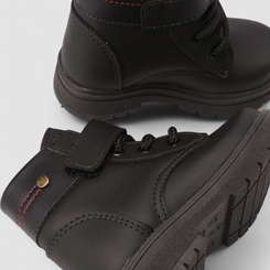 Bota Coturno Bebê Vertus Tira Contato Preto