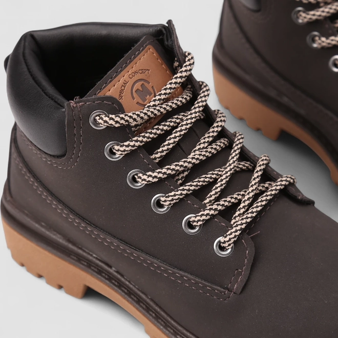 Bota Coturno Infantil Molekinho Tratorada Preto