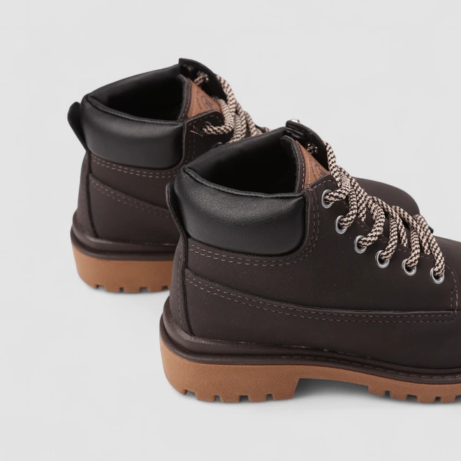 Bota Coturno Infantil Molekinho Tratorada Preto