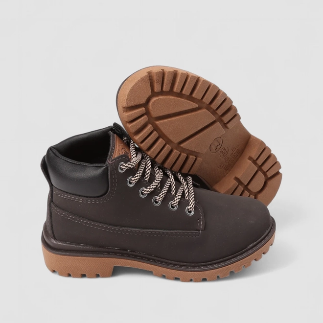 Bota Coturno Infantil Molekinho Tratorada Preto