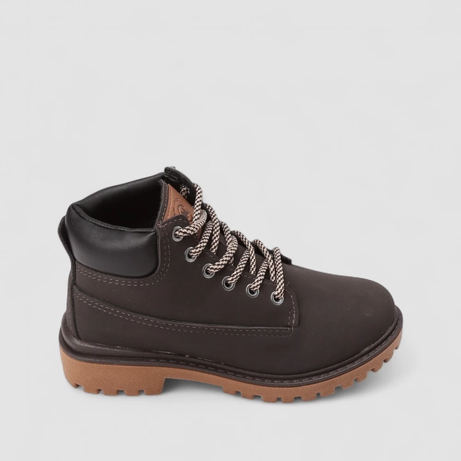 Bota Coturno Infantil Molekinho Tratorada Preto