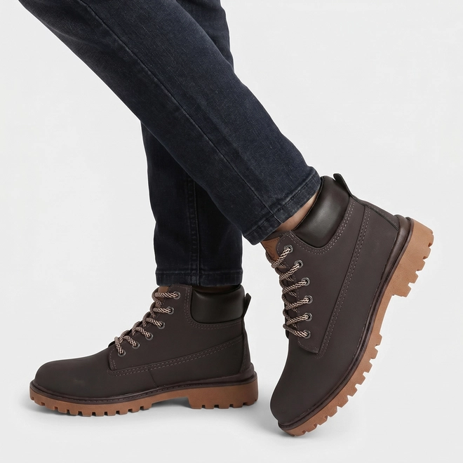 Bota Coturno Infantil Molekinho Tratorada Preto
