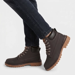 Bota Coturno Infantil Molekinho Tratorada Preto