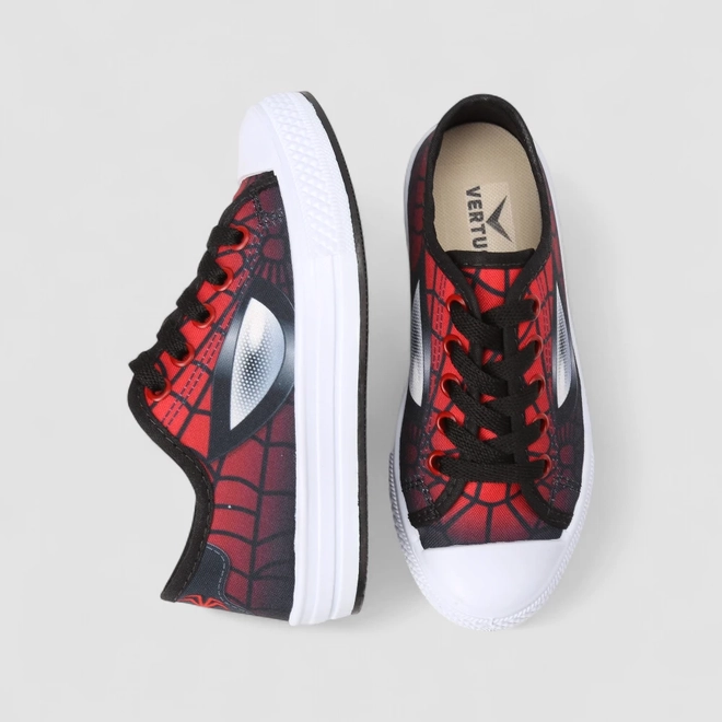Tênis Casual Infantil Vertus Aranha Vermelho
