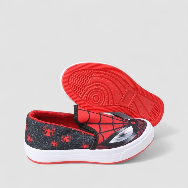 Slip On Infantil Vertus Calce Fácil Aranha Vermelho