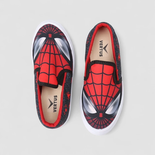 Slip On Infantil Vertus Calce Fácil Aranha Vermelho