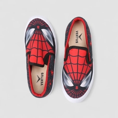 Slip On Infantil Vertus Calce Fácil Aranha Vermelho