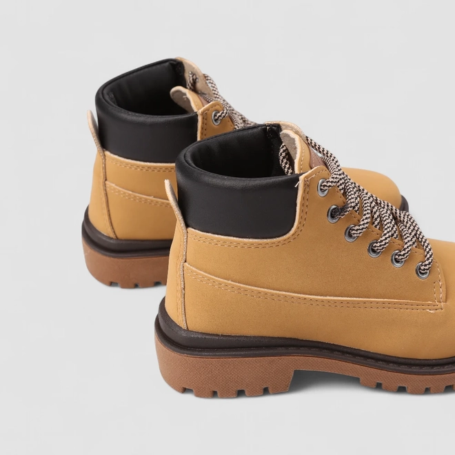 Bota Coturno Infantil Molekinho Tratorada Caramelo