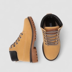 Bota Coturno Infantil Molekinho Tratorada Caramelo