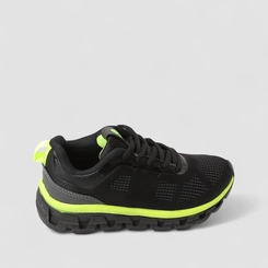 Tênis Esportivo Infantil Vertus Detalhe Neon Preto