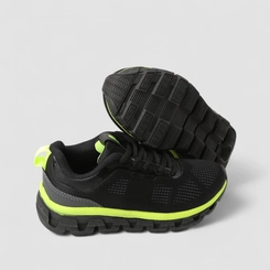 Tênis Esportivo Infantil Vertus Detalhe Neon Preto