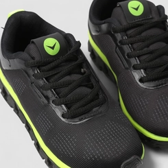 Tênis Esportivo Infantil Vertus Detalhe Neon Preto