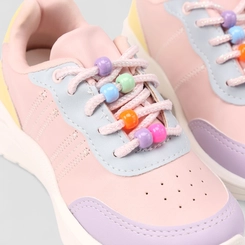 Tênis Casual Gabrielinha Detalhe Recortes Miçangas Rosa