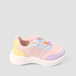 Tênis Casual Gabrielinha Detalhe Recortes Miçangas Rosa