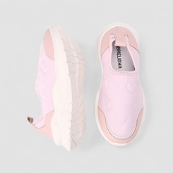 Slip On Infantil Gabrielinha Calce Fácil Detalhe Corações Rosa