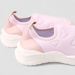Slip On Infantil Gabrielinha Calce Fácil Detalhe Corações Rosa