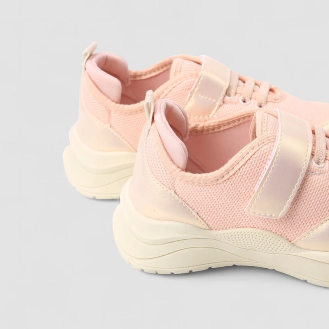 Tênis Casual Infantil Gabrielinha Tira Aderente Mesh Rosa