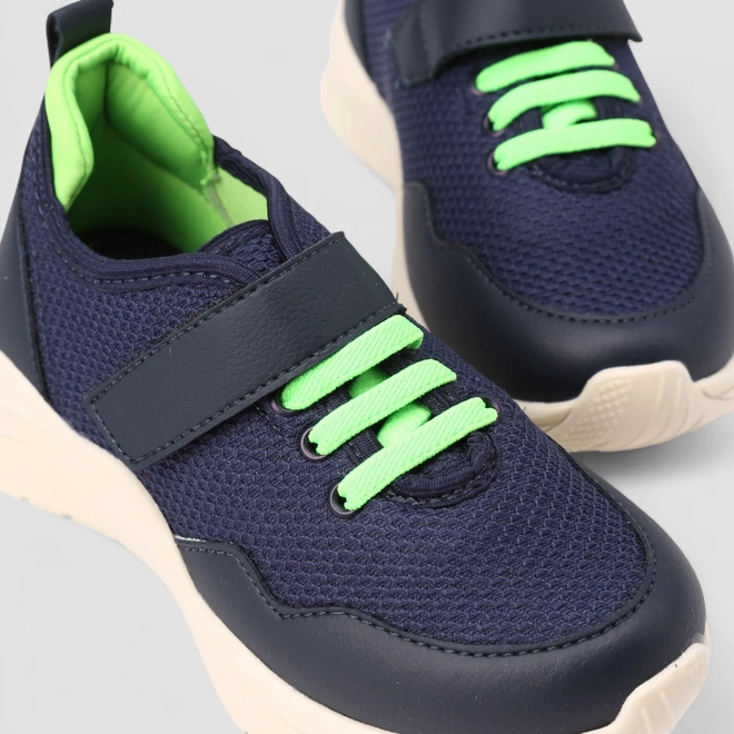Tênis Casual Infantil Vertus Tira Aderente Azul