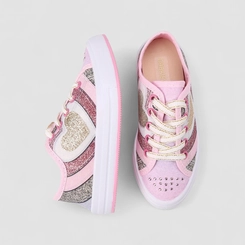 Tênis Casual Infantil Gabrielinha Coração Rosa