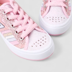 Tênis Casual Infantil Gabrielinha Glitter Strass Rosa