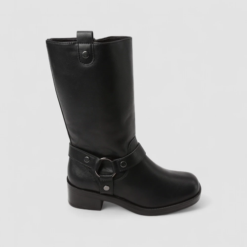 Bota Feminina Via Marte Detalhe Fivela Preta