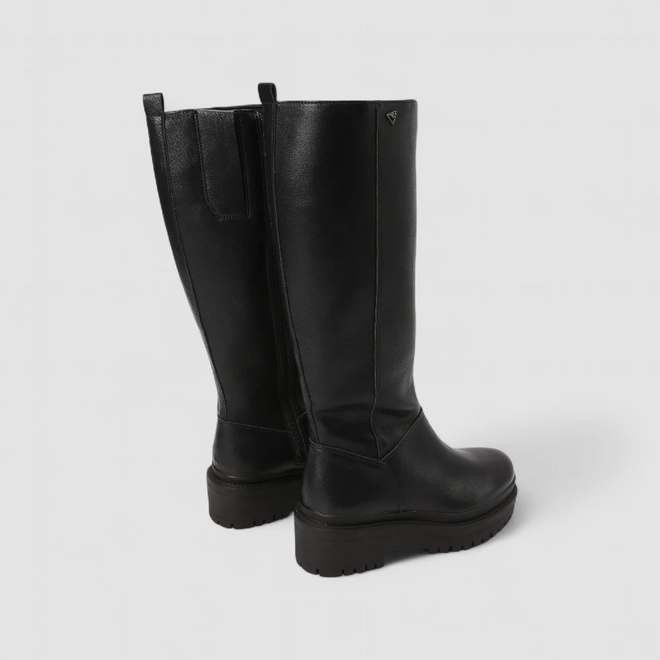 Bota Feminina Via Marte Cano Alto Salto Tratorado Preta