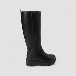 Bota Feminina Via Marte Cano Alto Salto Tratorado Preta