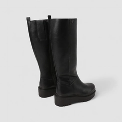 Bota Feminina Via Marte Cano Alto Salto Tratorado Preta