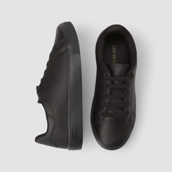 Tênis Casual Feminino Penélope Detalhe Perfuros Elástico Preto