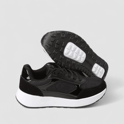 Tênis Casual Feminino Gabriela Camurça Preto