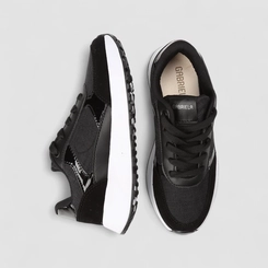 Tênis Casual Feminino Gabriela Camurça Preto