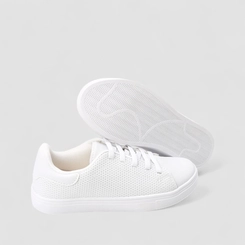 Tênis Casual Feminino Penélope Detalhe Perfuros Elástico Branco